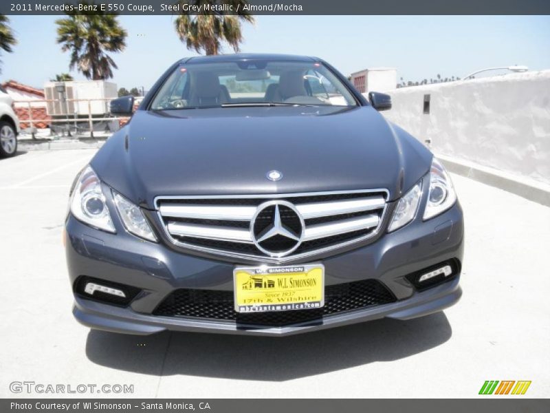 Steel Grey Metallic / Almond/Mocha 2011 Mercedes-Benz E 550 Coupe