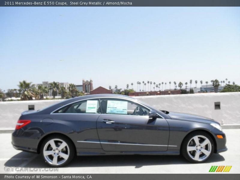 Steel Grey Metallic / Almond/Mocha 2011 Mercedes-Benz E 550 Coupe