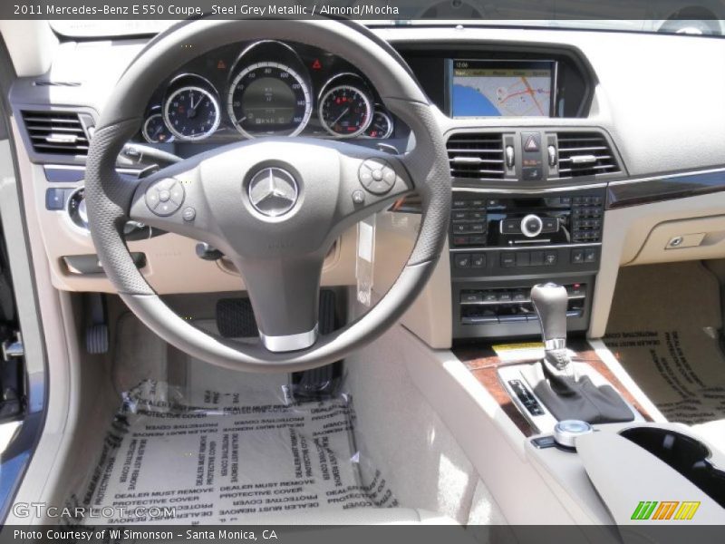 Steel Grey Metallic / Almond/Mocha 2011 Mercedes-Benz E 550 Coupe