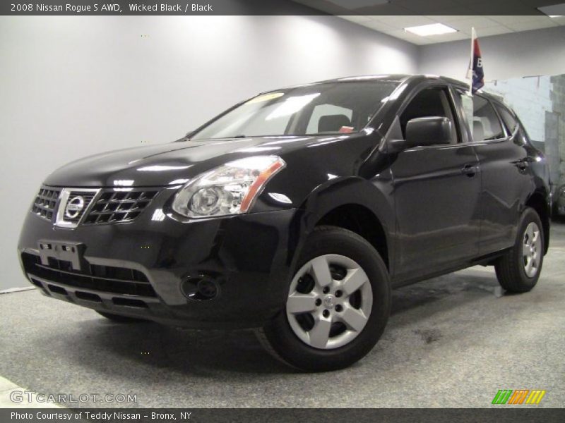 Wicked Black / Black 2008 Nissan Rogue S AWD
