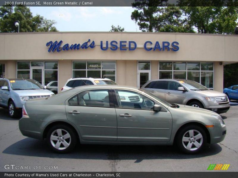 Moss Green Metallic / Camel 2008 Ford Fusion SE