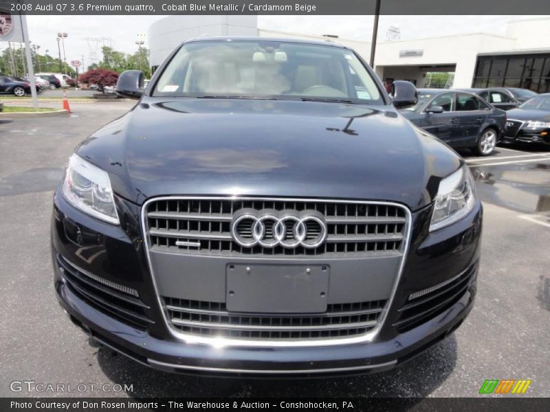 Cobalt Blue Metallic / Cardamom Beige 2008 Audi Q7 3.6 Premium quattro