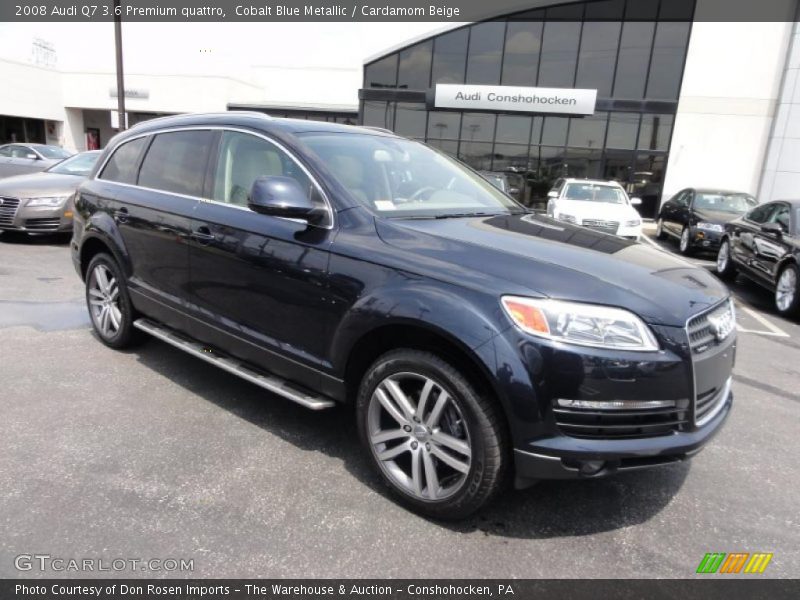Cobalt Blue Metallic / Cardamom Beige 2008 Audi Q7 3.6 Premium quattro