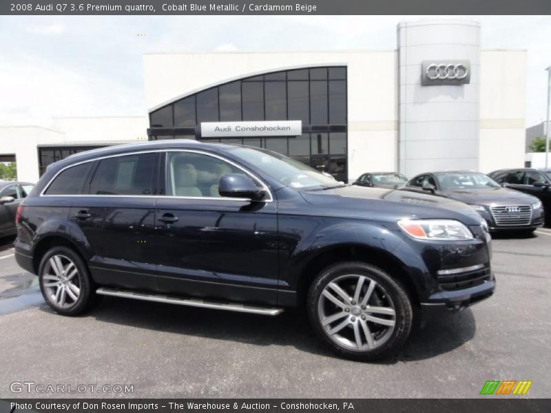 Cobalt Blue Metallic / Cardamom Beige 2008 Audi Q7 3.6 Premium quattro