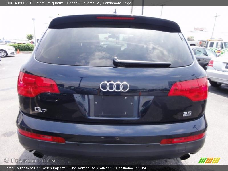 Cobalt Blue Metallic / Cardamom Beige 2008 Audi Q7 3.6 Premium quattro