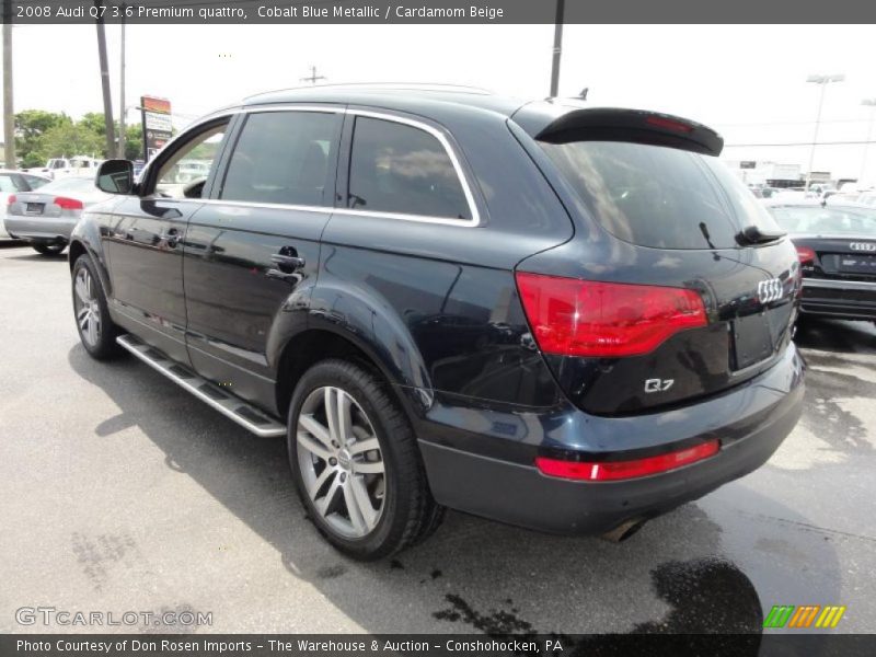 Cobalt Blue Metallic / Cardamom Beige 2008 Audi Q7 3.6 Premium quattro