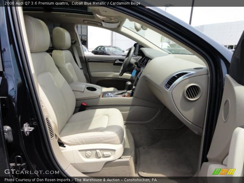 Cobalt Blue Metallic / Cardamom Beige 2008 Audi Q7 3.6 Premium quattro