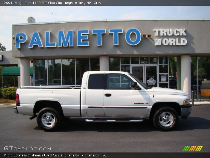 Bright White / Mist Gray 2001 Dodge Ram 1500 SLT Club Cab