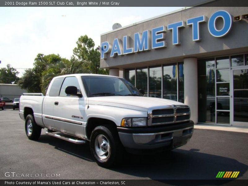 Bright White / Mist Gray 2001 Dodge Ram 1500 SLT Club Cab