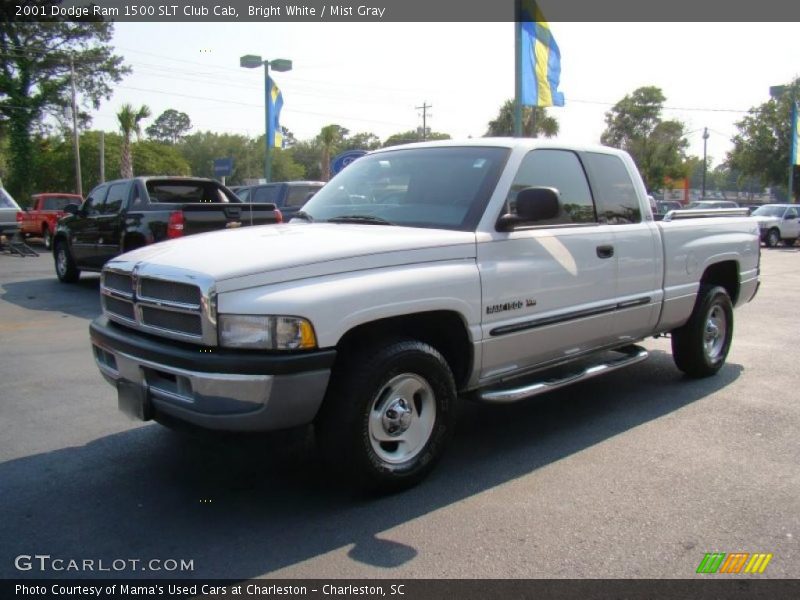 Bright White / Mist Gray 2001 Dodge Ram 1500 SLT Club Cab