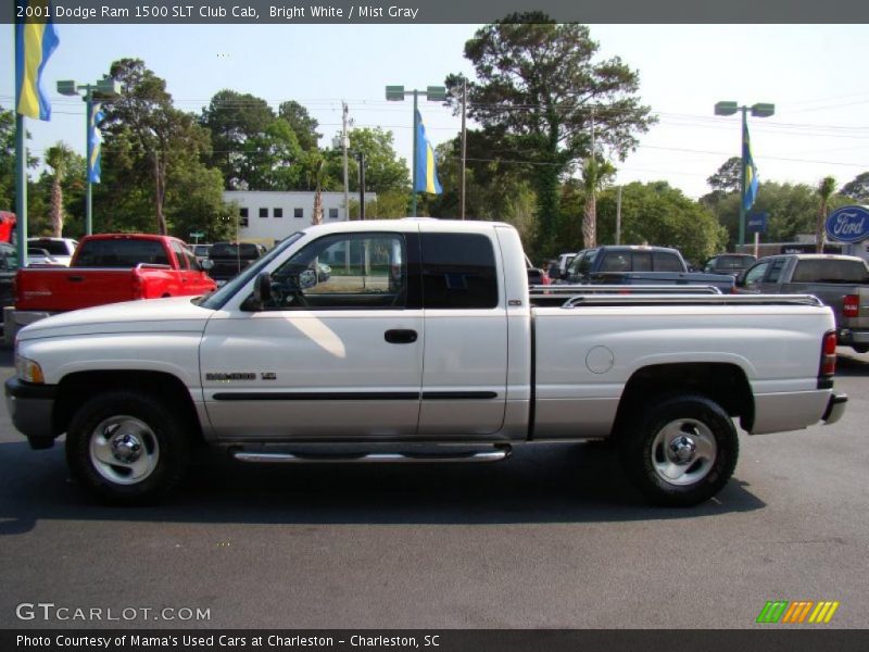 Bright White / Mist Gray 2001 Dodge Ram 1500 SLT Club Cab