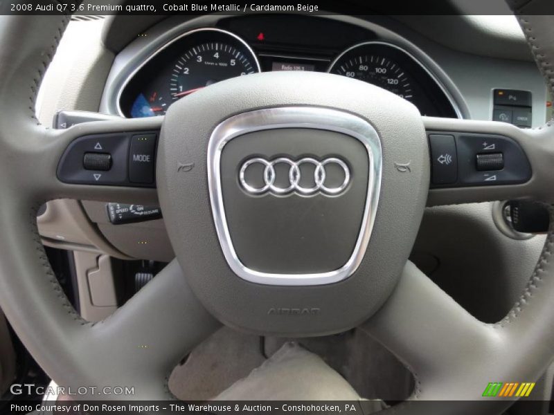 Cobalt Blue Metallic / Cardamom Beige 2008 Audi Q7 3.6 Premium quattro