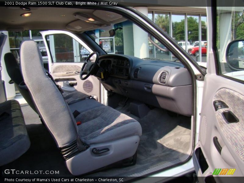 Bright White / Mist Gray 2001 Dodge Ram 1500 SLT Club Cab