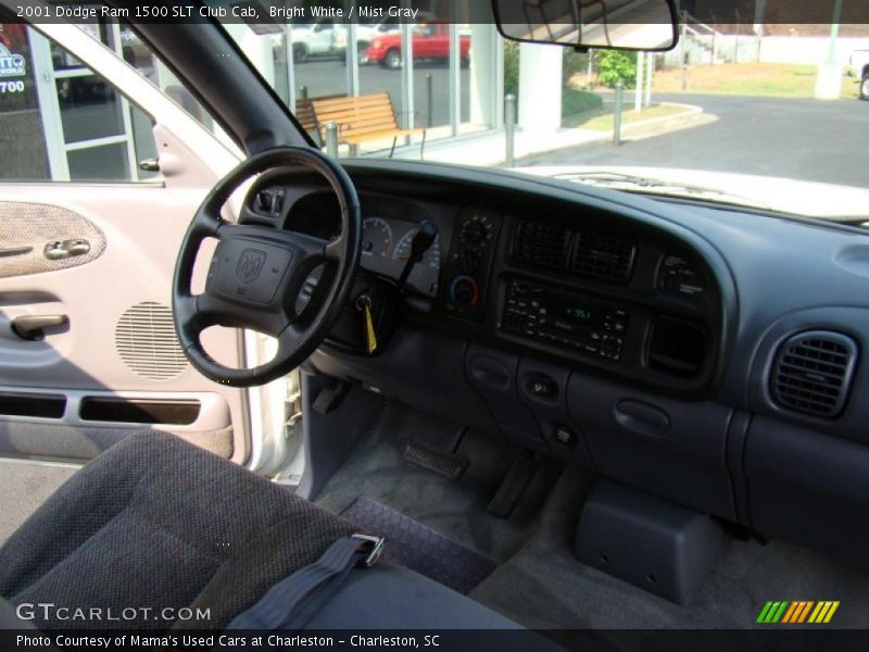 Bright White / Mist Gray 2001 Dodge Ram 1500 SLT Club Cab
