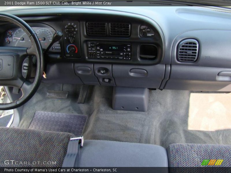 Bright White / Mist Gray 2001 Dodge Ram 1500 SLT Club Cab