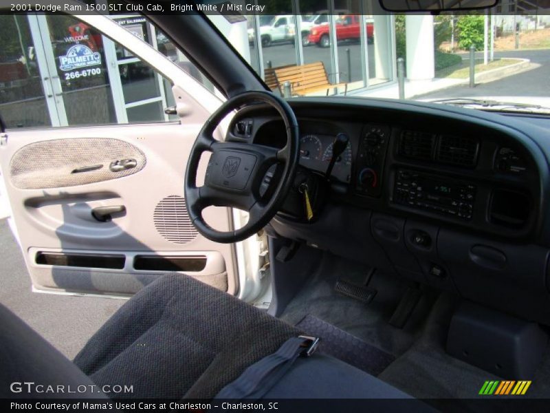 Bright White / Mist Gray 2001 Dodge Ram 1500 SLT Club Cab