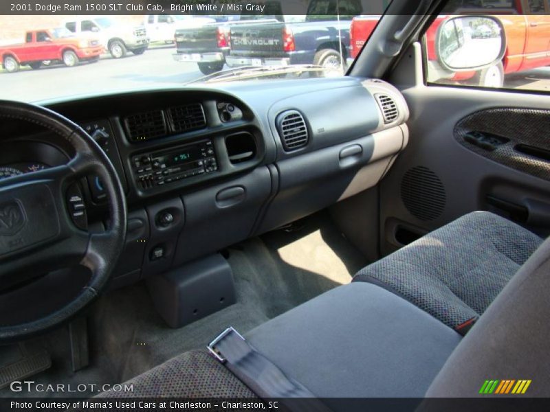 Bright White / Mist Gray 2001 Dodge Ram 1500 SLT Club Cab