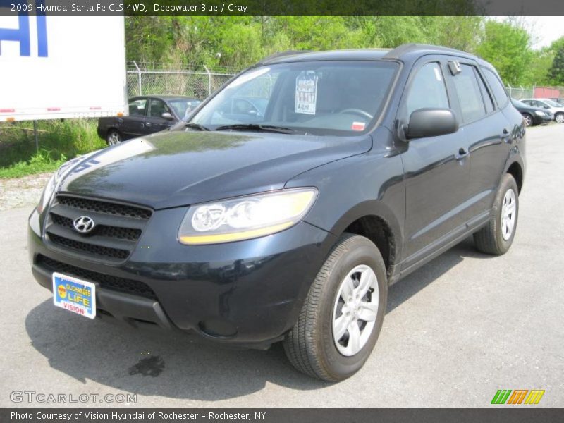 Deepwater Blue / Gray 2009 Hyundai Santa Fe GLS 4WD