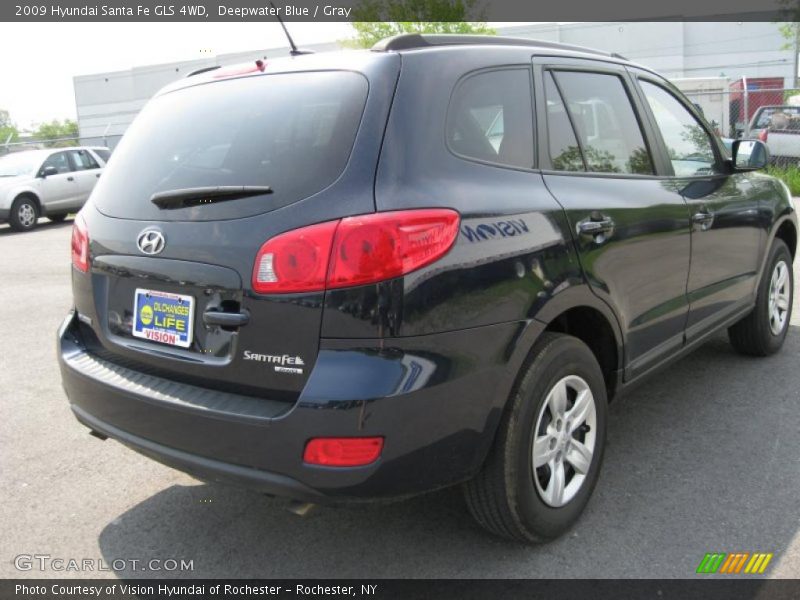 Deepwater Blue / Gray 2009 Hyundai Santa Fe GLS 4WD