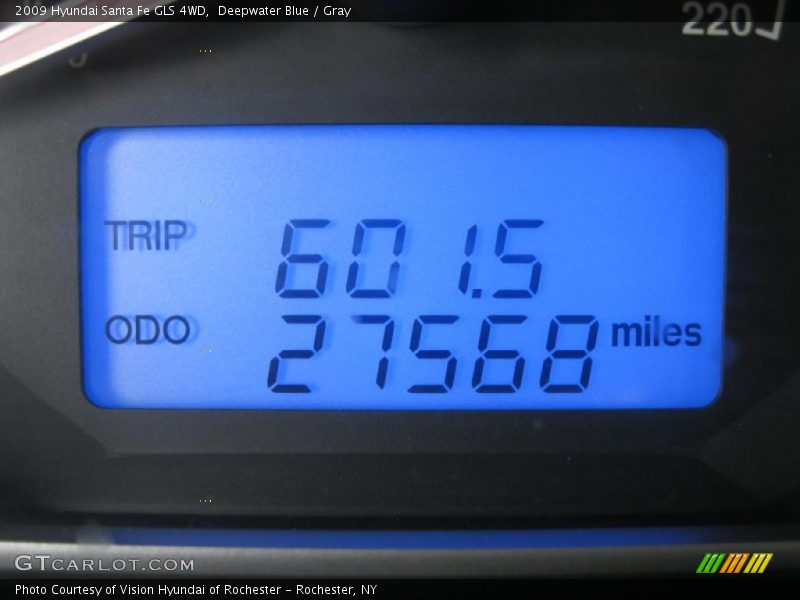 Deepwater Blue / Gray 2009 Hyundai Santa Fe GLS 4WD