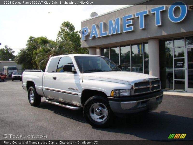 Bright White / Mist Gray 2001 Dodge Ram 1500 SLT Club Cab