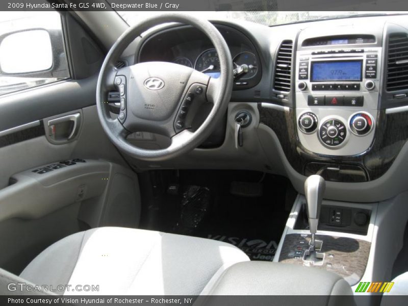 Deepwater Blue / Gray 2009 Hyundai Santa Fe GLS 4WD
