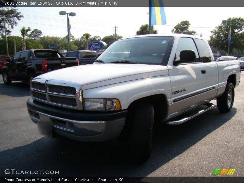 Bright White / Mist Gray 2001 Dodge Ram 1500 SLT Club Cab