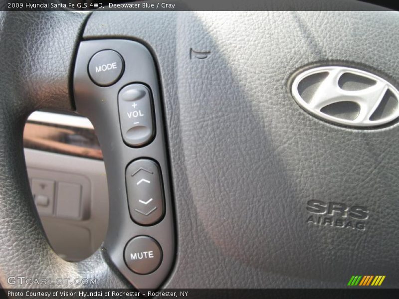 Deepwater Blue / Gray 2009 Hyundai Santa Fe GLS 4WD