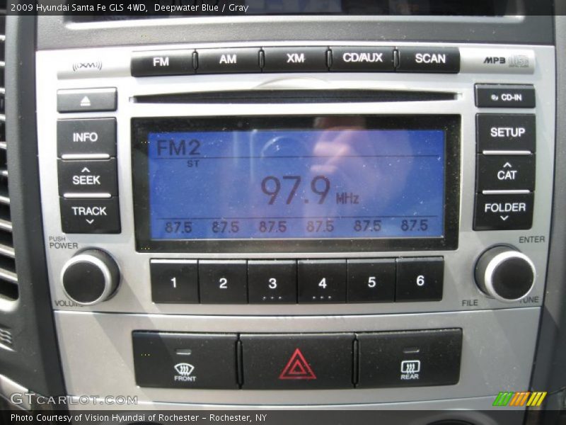 Deepwater Blue / Gray 2009 Hyundai Santa Fe GLS 4WD