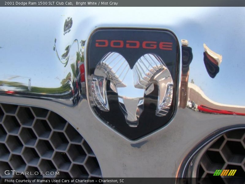 Bright White / Mist Gray 2001 Dodge Ram 1500 SLT Club Cab