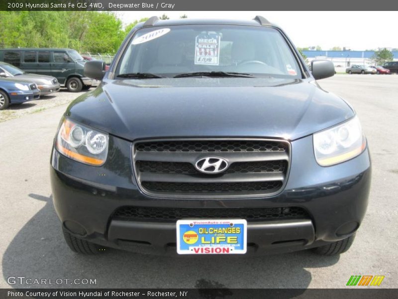 Deepwater Blue / Gray 2009 Hyundai Santa Fe GLS 4WD