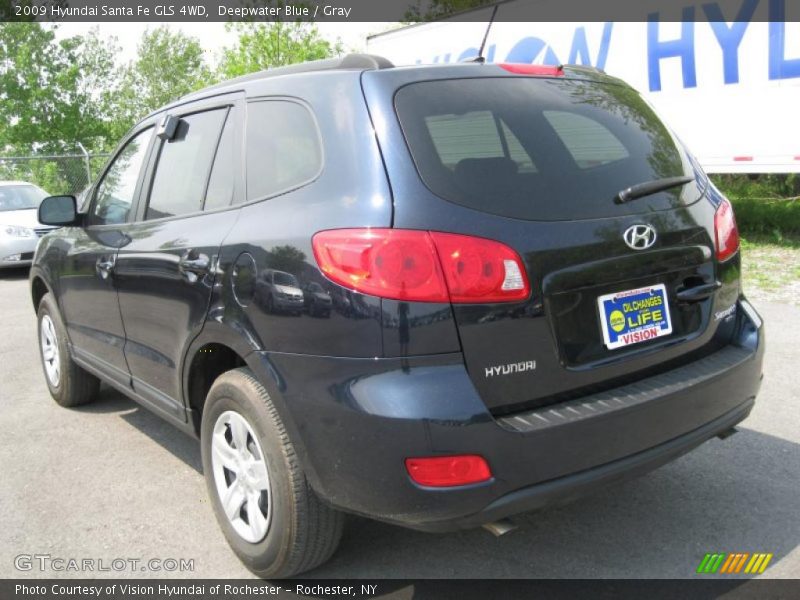 Deepwater Blue / Gray 2009 Hyundai Santa Fe GLS 4WD