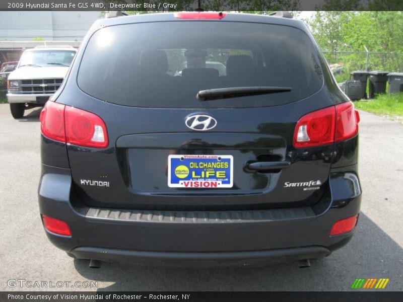 Deepwater Blue / Gray 2009 Hyundai Santa Fe GLS 4WD