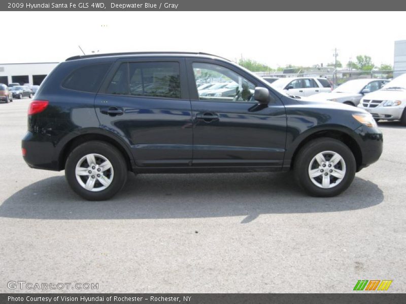 Deepwater Blue / Gray 2009 Hyundai Santa Fe GLS 4WD