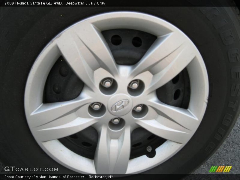 Deepwater Blue / Gray 2009 Hyundai Santa Fe GLS 4WD