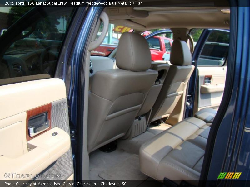 Medium Wedgewood Blue Metallic / Tan 2005 Ford F150 Lariat SuperCrew