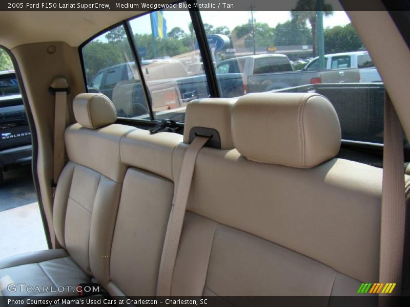 Medium Wedgewood Blue Metallic / Tan 2005 Ford F150 Lariat SuperCrew