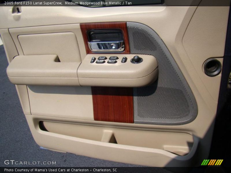 Medium Wedgewood Blue Metallic / Tan 2005 Ford F150 Lariat SuperCrew