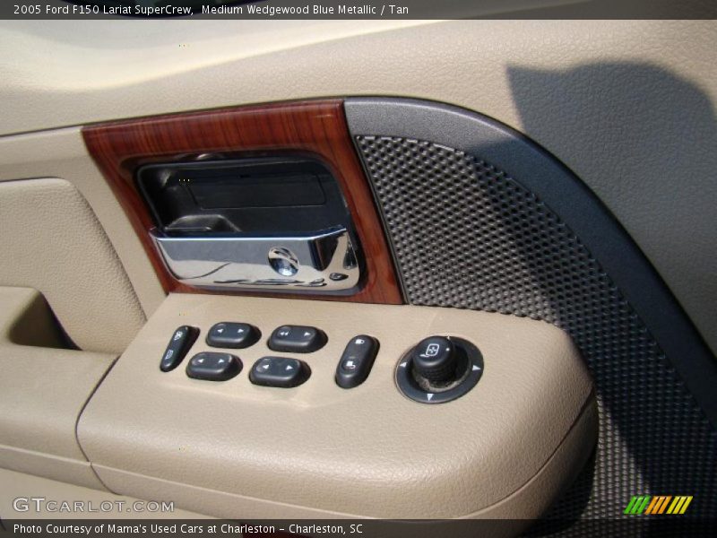 Medium Wedgewood Blue Metallic / Tan 2005 Ford F150 Lariat SuperCrew