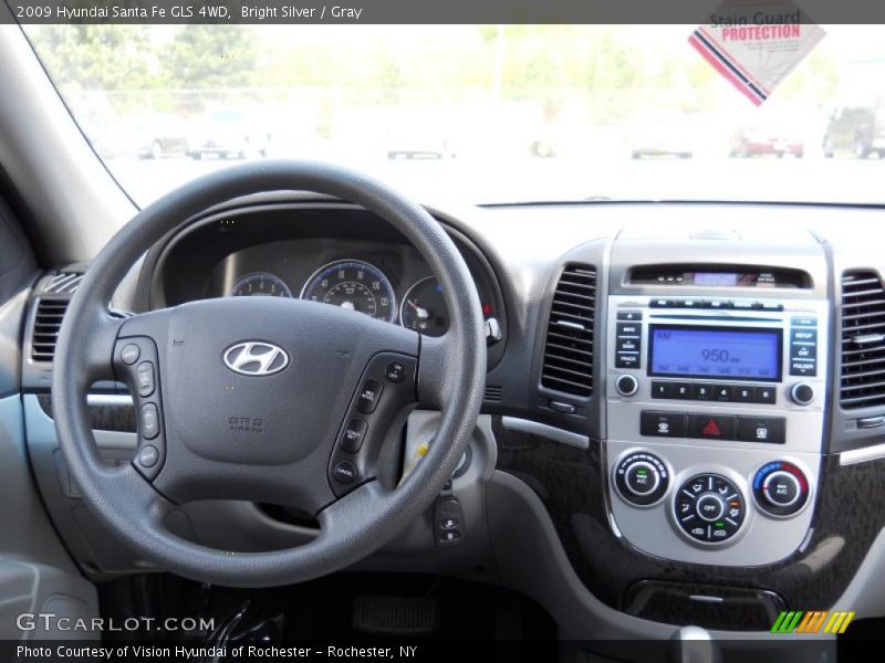 Bright Silver / Gray 2009 Hyundai Santa Fe GLS 4WD