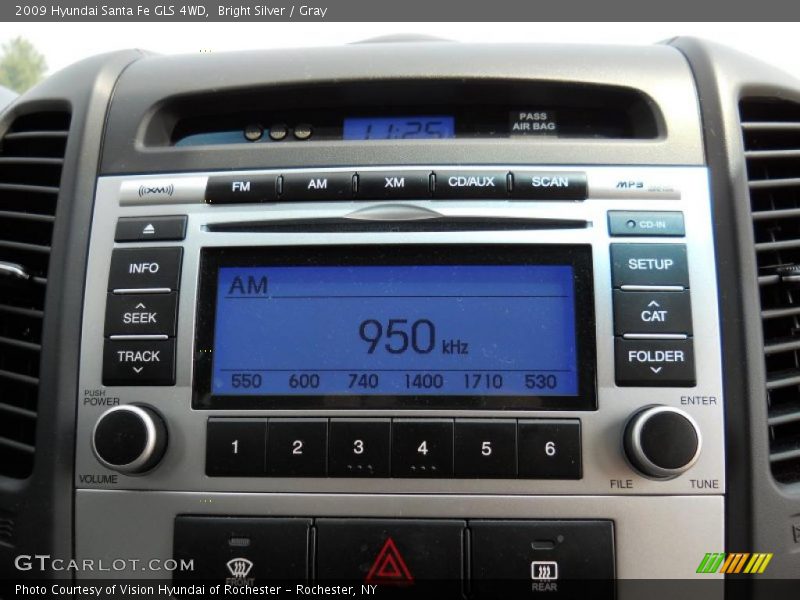 Bright Silver / Gray 2009 Hyundai Santa Fe GLS 4WD