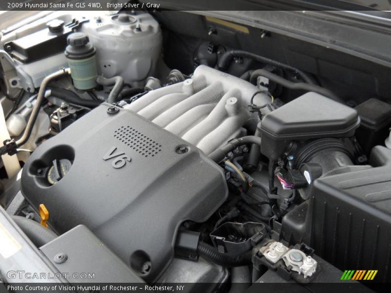 Bright Silver / Gray 2009 Hyundai Santa Fe GLS 4WD