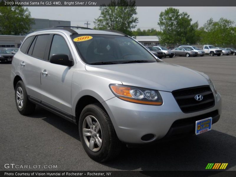 Bright Silver / Gray 2009 Hyundai Santa Fe GLS 4WD