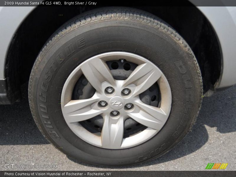 Bright Silver / Gray 2009 Hyundai Santa Fe GLS 4WD