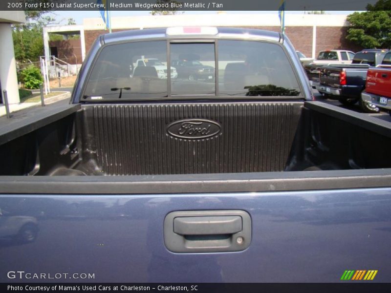 Medium Wedgewood Blue Metallic / Tan 2005 Ford F150 Lariat SuperCrew