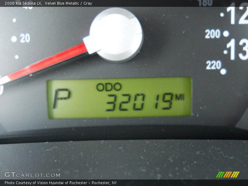 Velvet Blue Metallic / Gray 2008 Kia Sedona LX