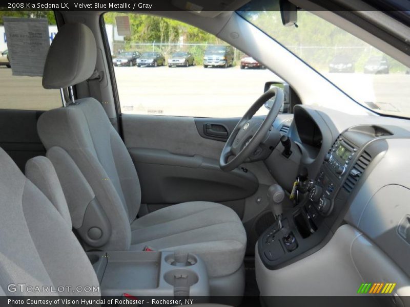 Velvet Blue Metallic / Gray 2008 Kia Sedona LX