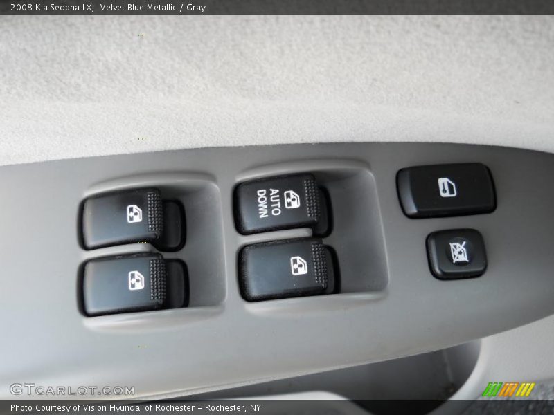 Velvet Blue Metallic / Gray 2008 Kia Sedona LX