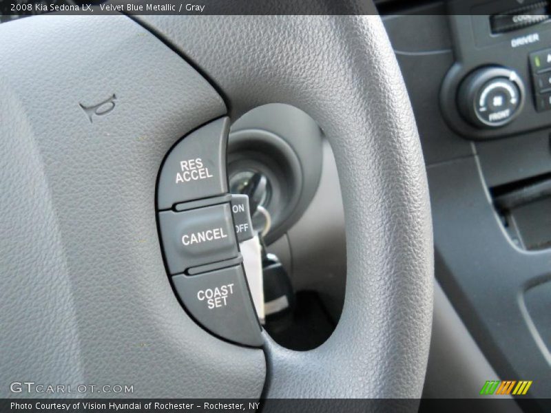 Velvet Blue Metallic / Gray 2008 Kia Sedona LX