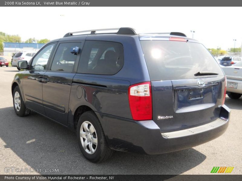 Velvet Blue Metallic / Gray 2008 Kia Sedona LX